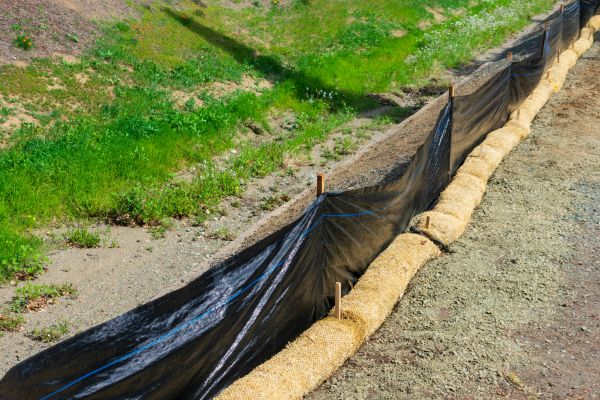 Straw Wattle Installation in Elk River
